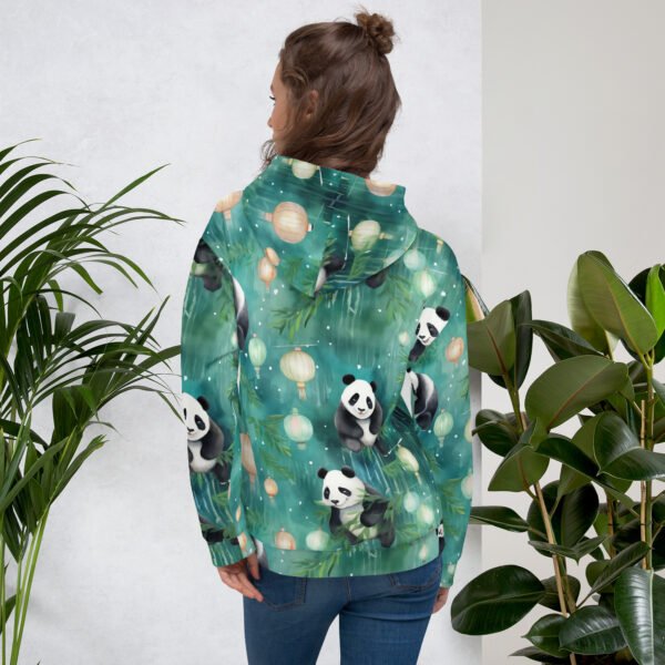 Unisex Hoodie (All Over Green Panda Print)