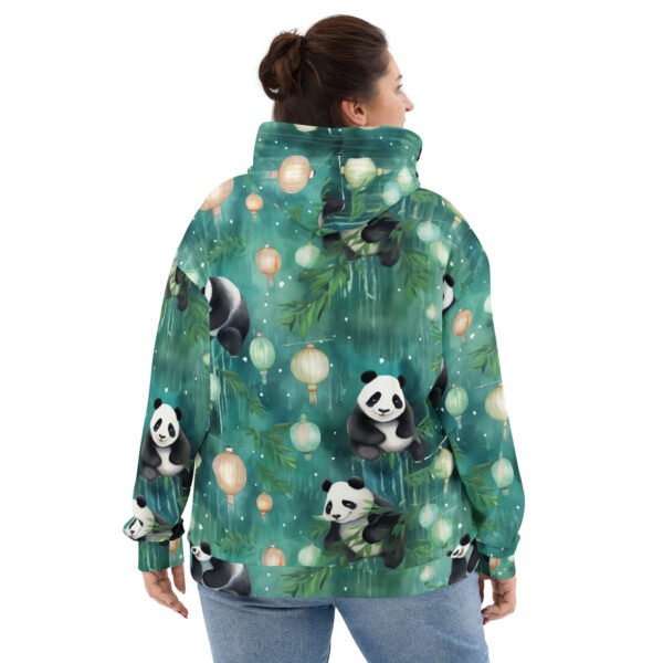 Unisex Hoodie (All Over Green Panda Print)