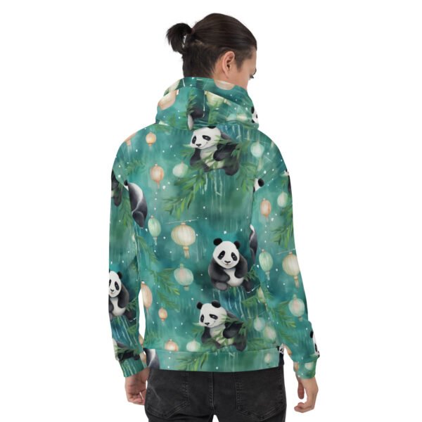 Unisex Hoodie (All Over Green Panda Print)