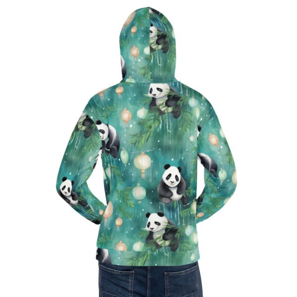Unisex Hoodie (All Over Green Panda Print)