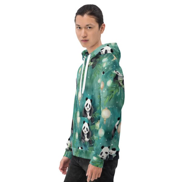 Unisex Hoodie (All Over Green Panda Print)