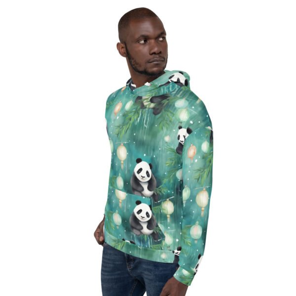 Unisex Hoodie (All Over Green Panda Print)