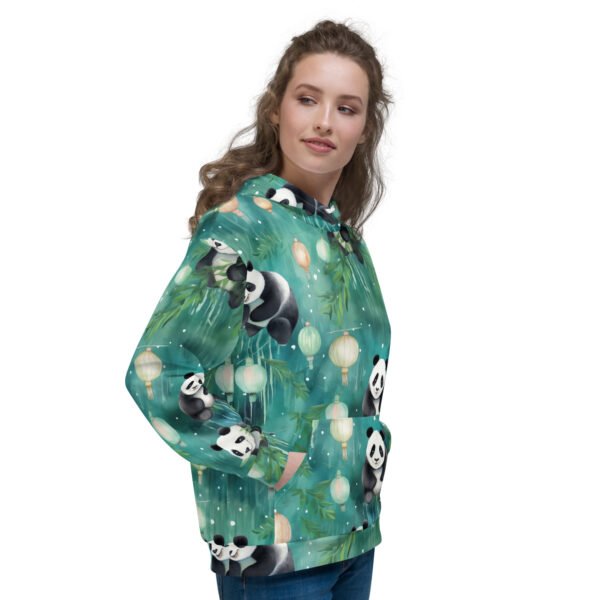 Unisex Hoodie (All Over Green Panda Print)