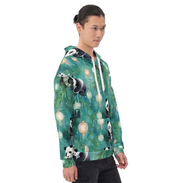 Unisex Hoodie (All Over Green Panda Print)