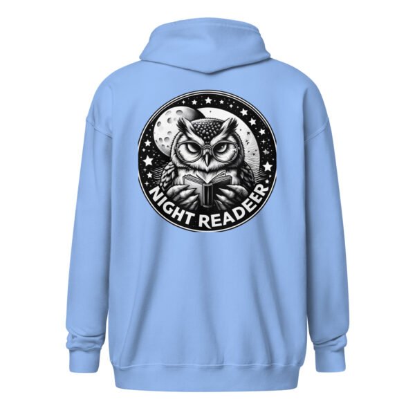 Unisex heavy blend zip hoodie (Owl Night-Reader)