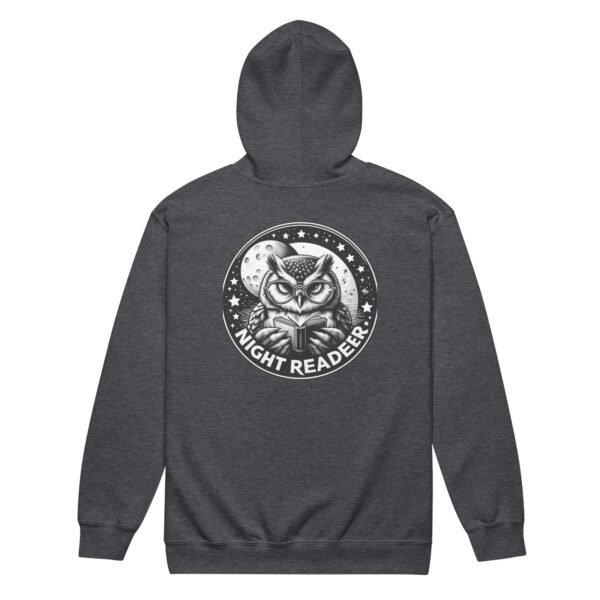 Unisex heavy blend zip hoodie (Owl Night-Reader)