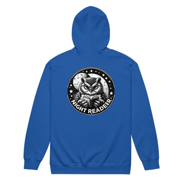 Unisex heavy blend zip hoodie (Owl Night-Reader)