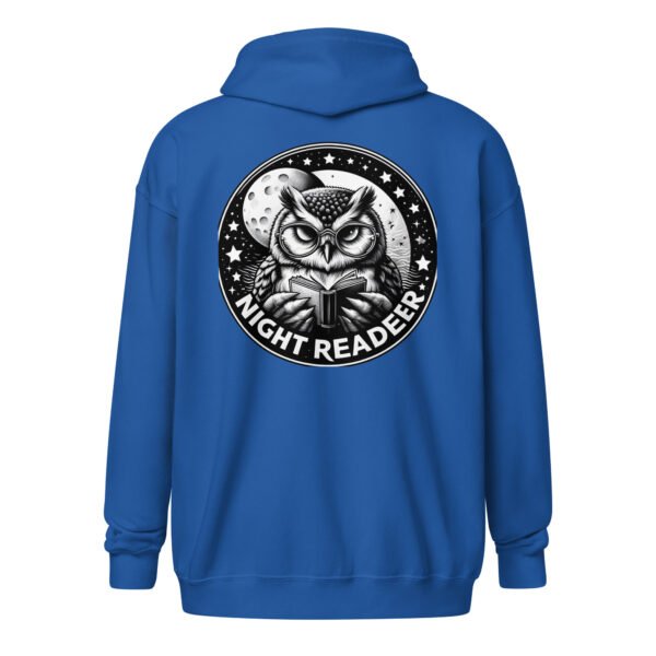 Unisex heavy blend zip hoodie (Owl Night-Reader)