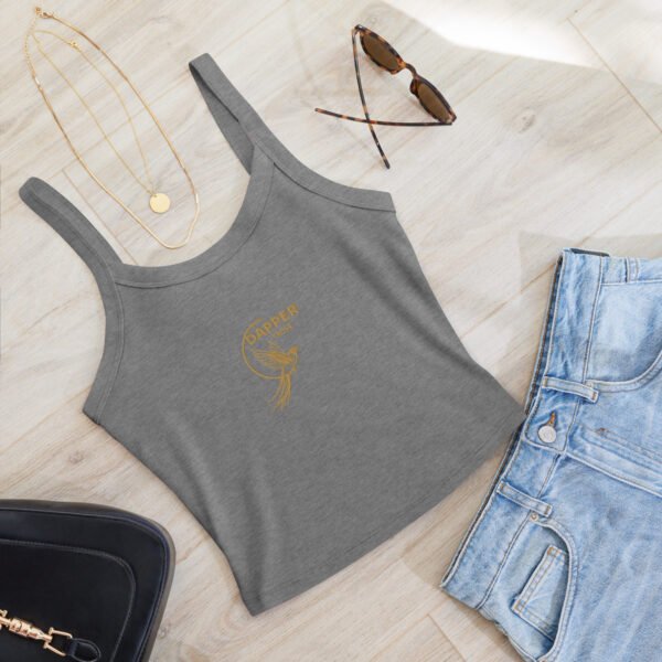 Women’s micro-rib tank top (Dapper-Trove Bird)