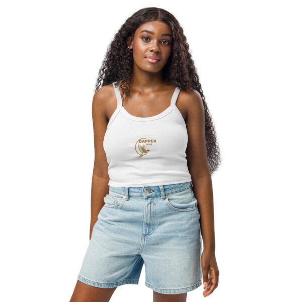 Women’s micro-rib tank top (Dapper-Trove Bird)