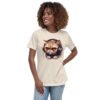 Women's Relaxed T-Shirt (Beautiful Cat with head phone)