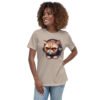 Women's Relaxed T-Shirt (Beautiful Cat with head phone)