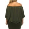 Multiple Dressing Layered Army Green Plus Size Mini Dress