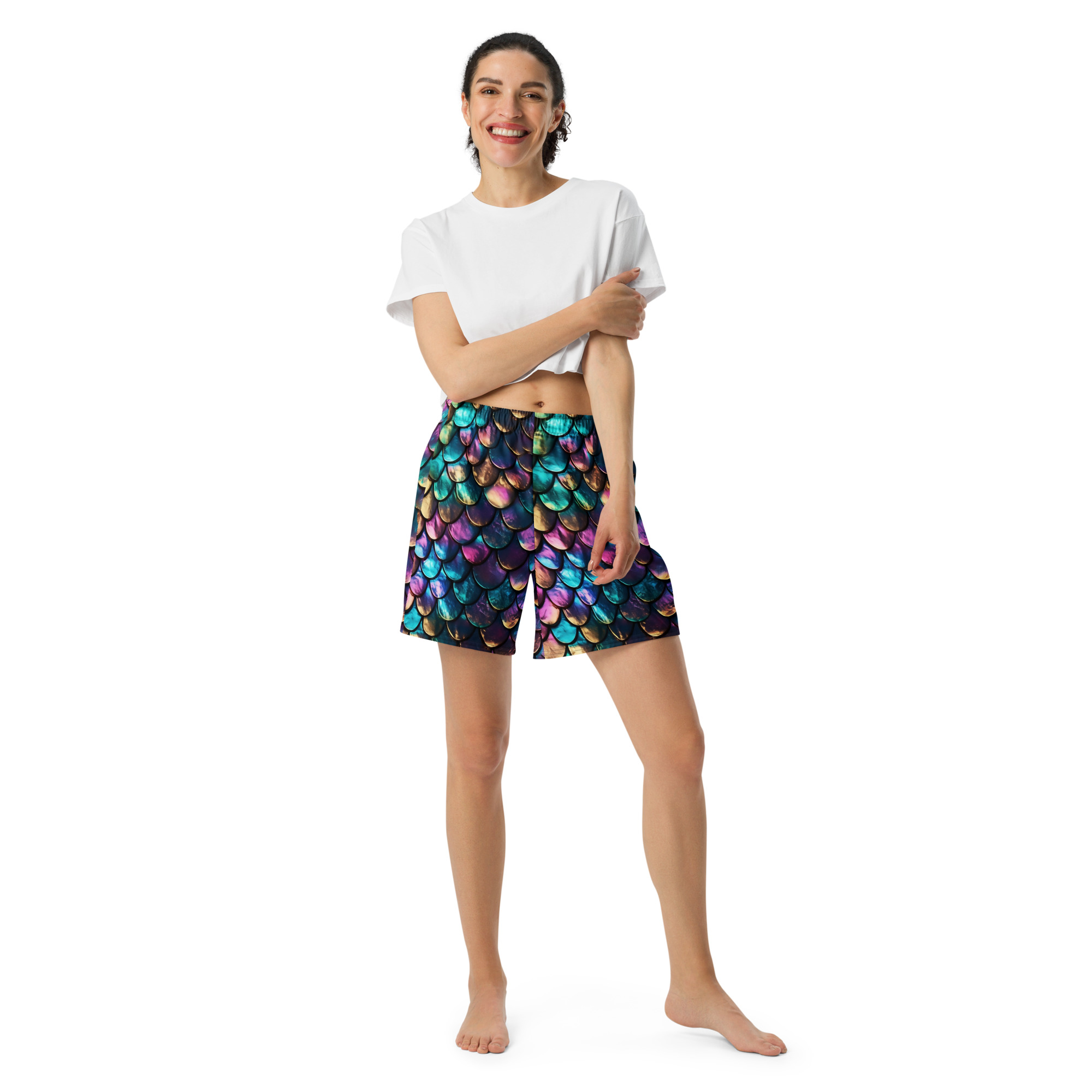 All-Over Print Unisex Athletic Long Shorts
