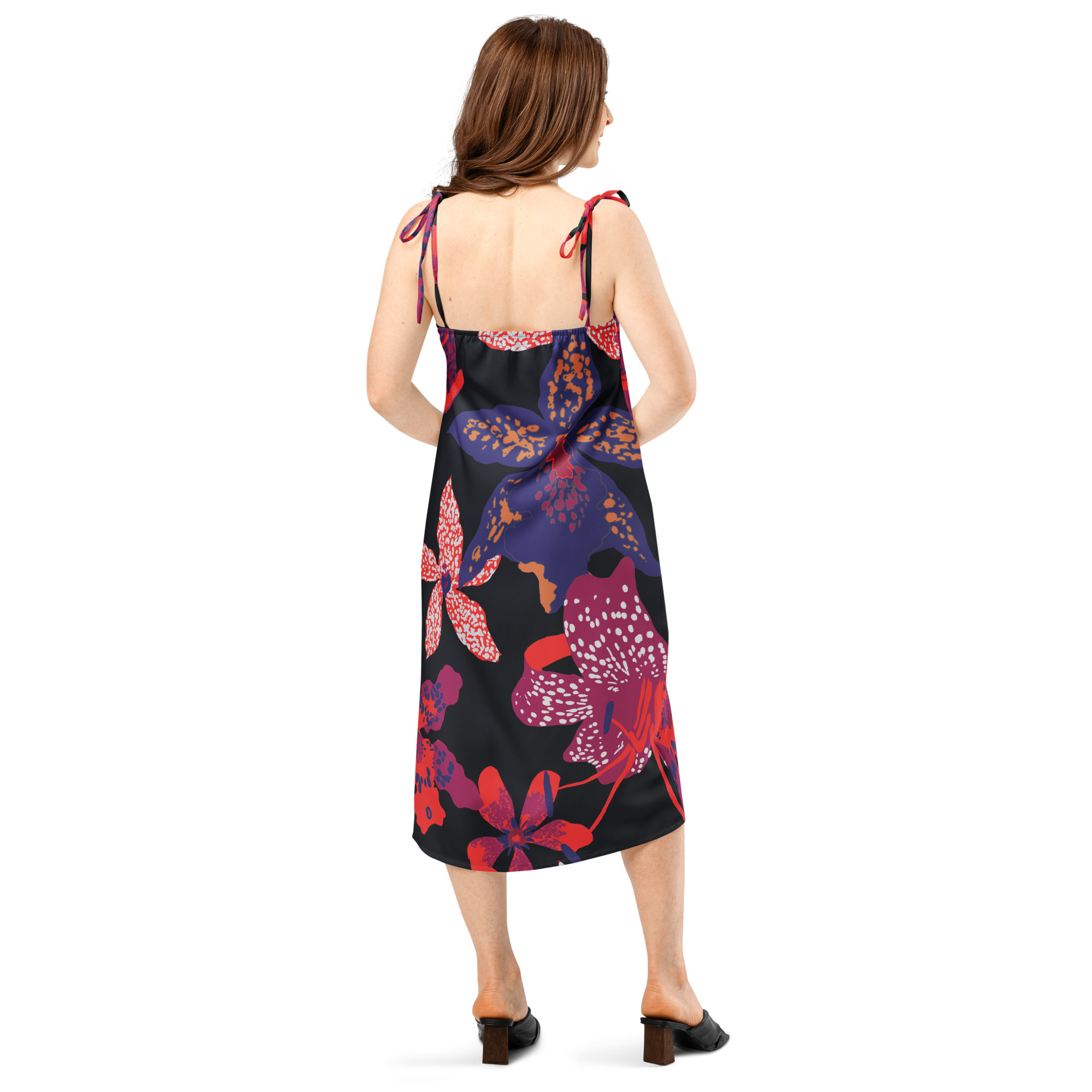 Tie-strap midi dress