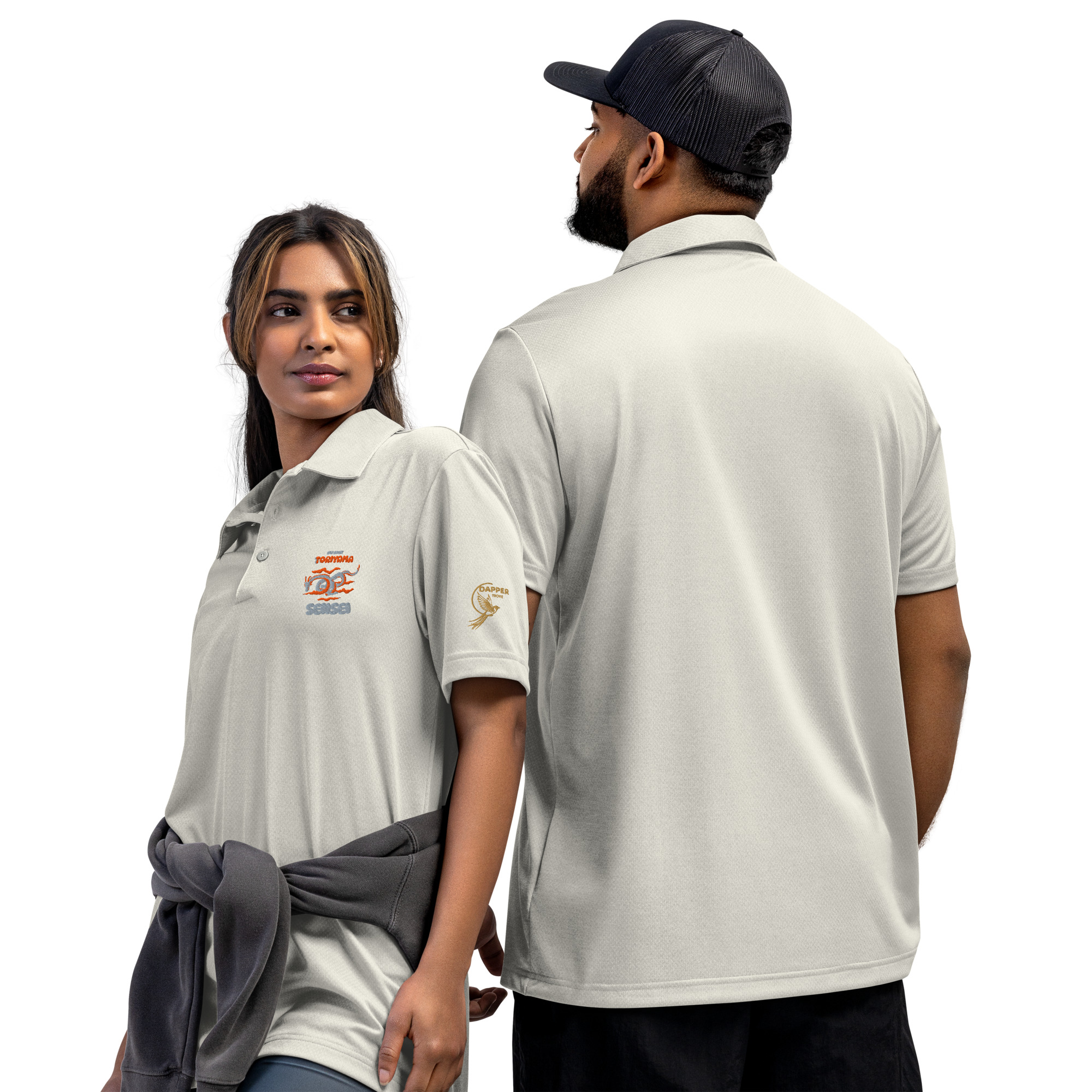 adidas space-dyed polo