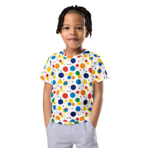 Kids crew neck t-shirt (Colorful-Round-Circles)