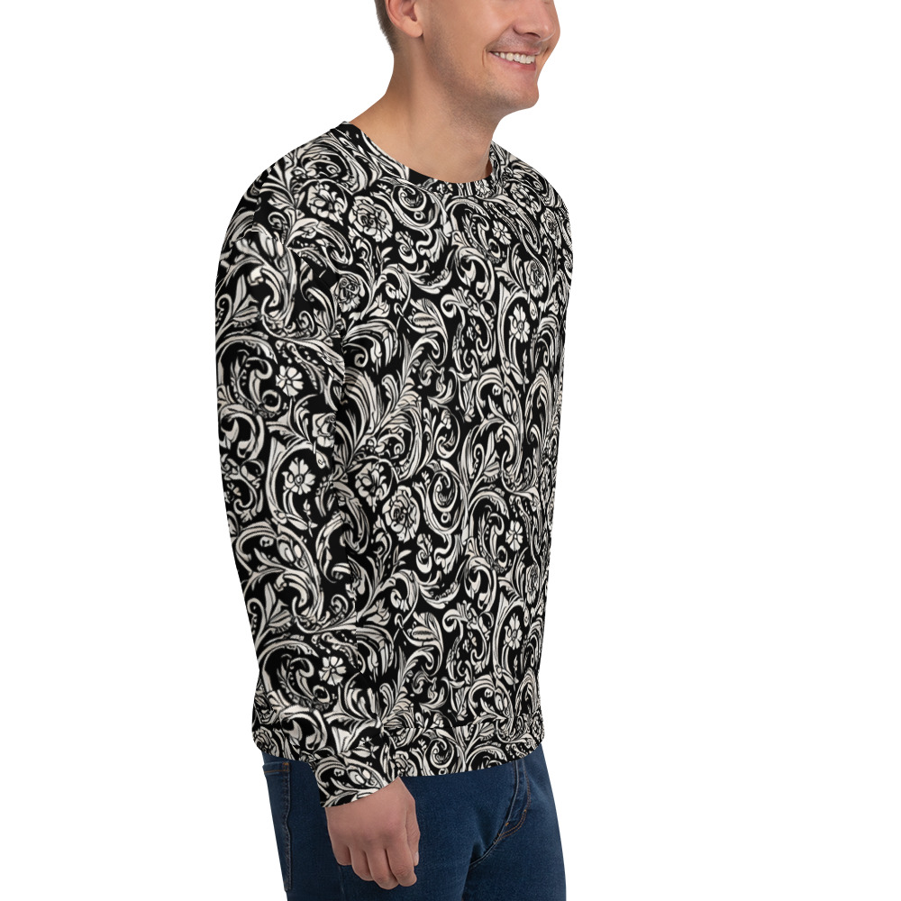 Sweatshirt (Black & White All Over Print)