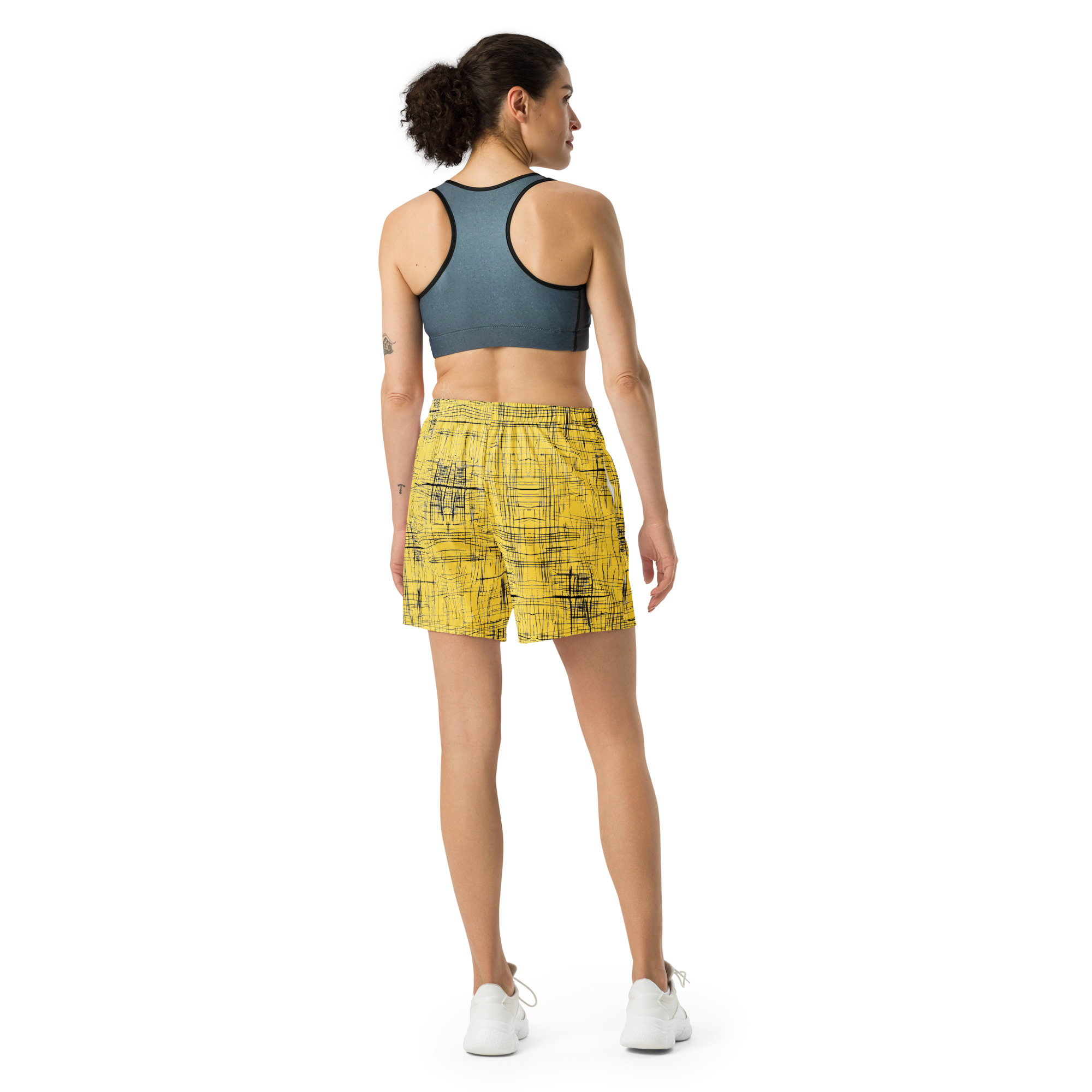 Unisex Athletic Long Shorts (Yellow)