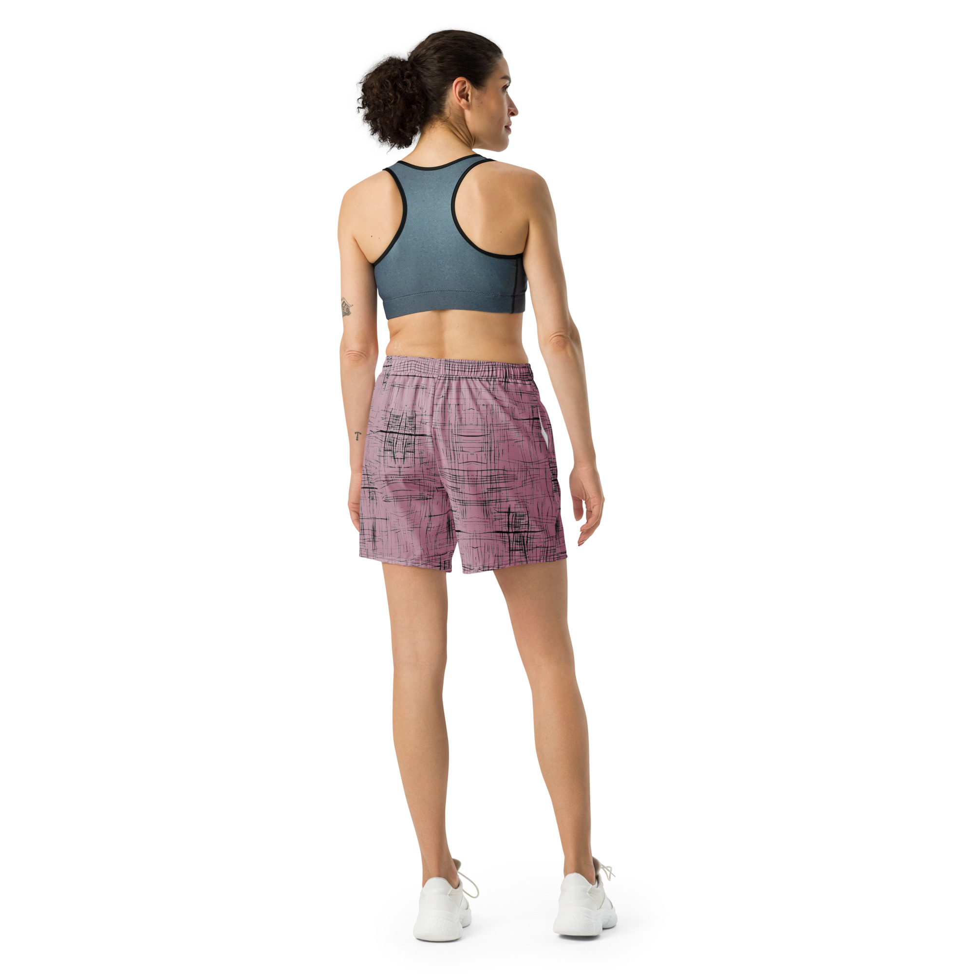 Unisex Athletic Long Shorts (Light Purple)