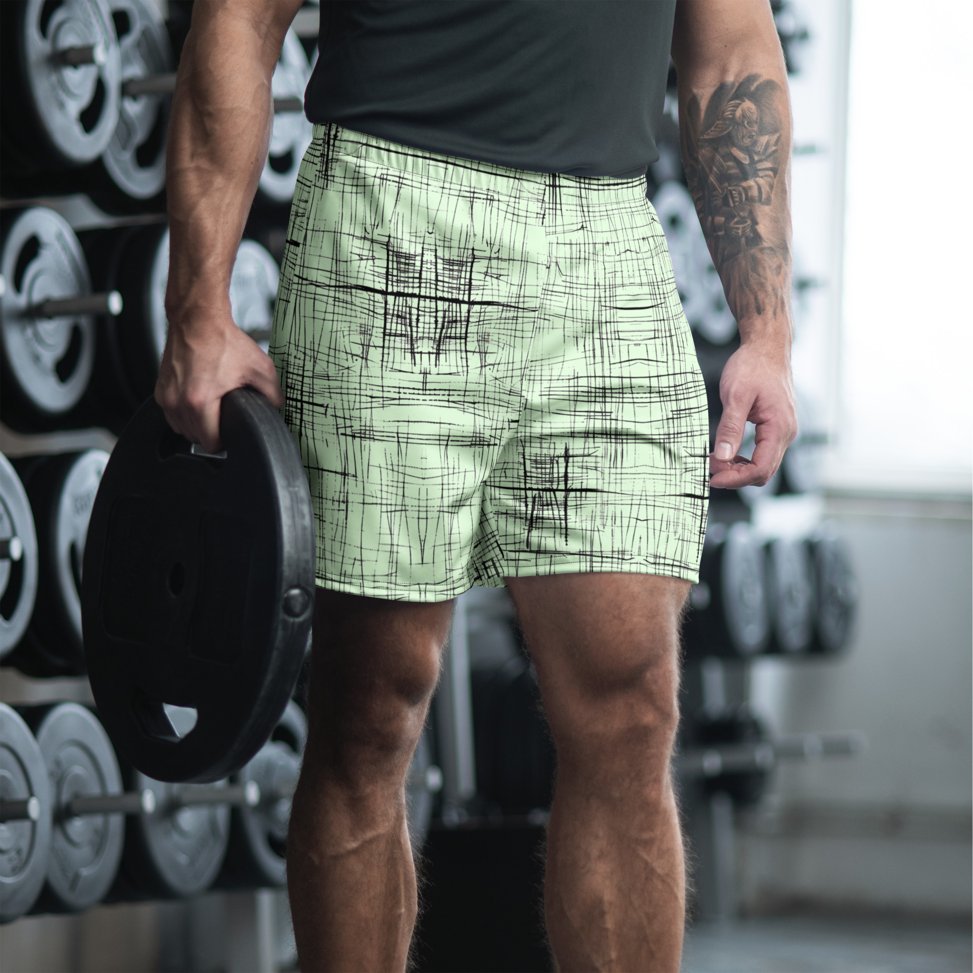Unisex Athletic Long Shorts (Green)