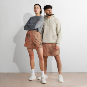 Unisex Athletic Long Shorts (Orange)
