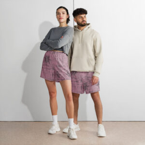 Unisex Athletic Long Shorts (Light Purple)