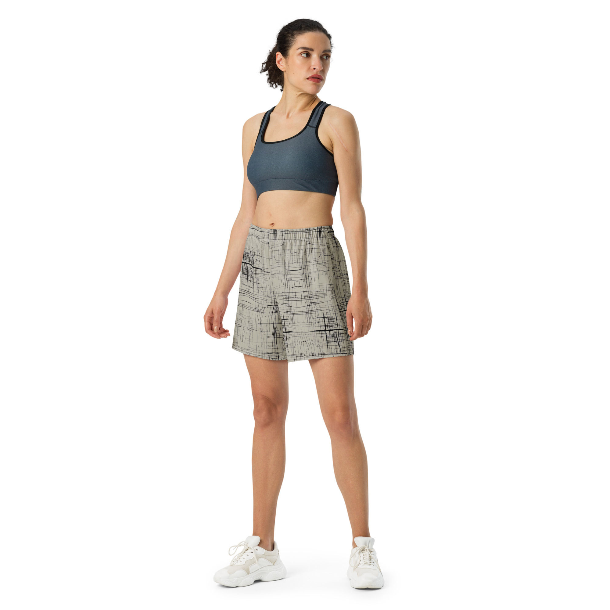 Unisex Athletic Long Shorts (Gray)