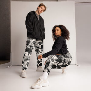 Track pants (Black-Loin-Print)/Unisex