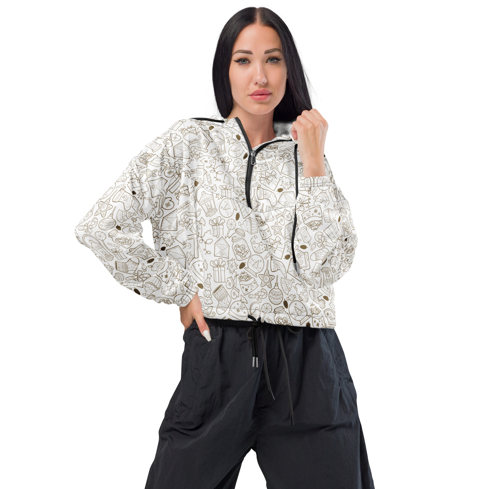 Women’s cropped windbreaker (All Over Print)