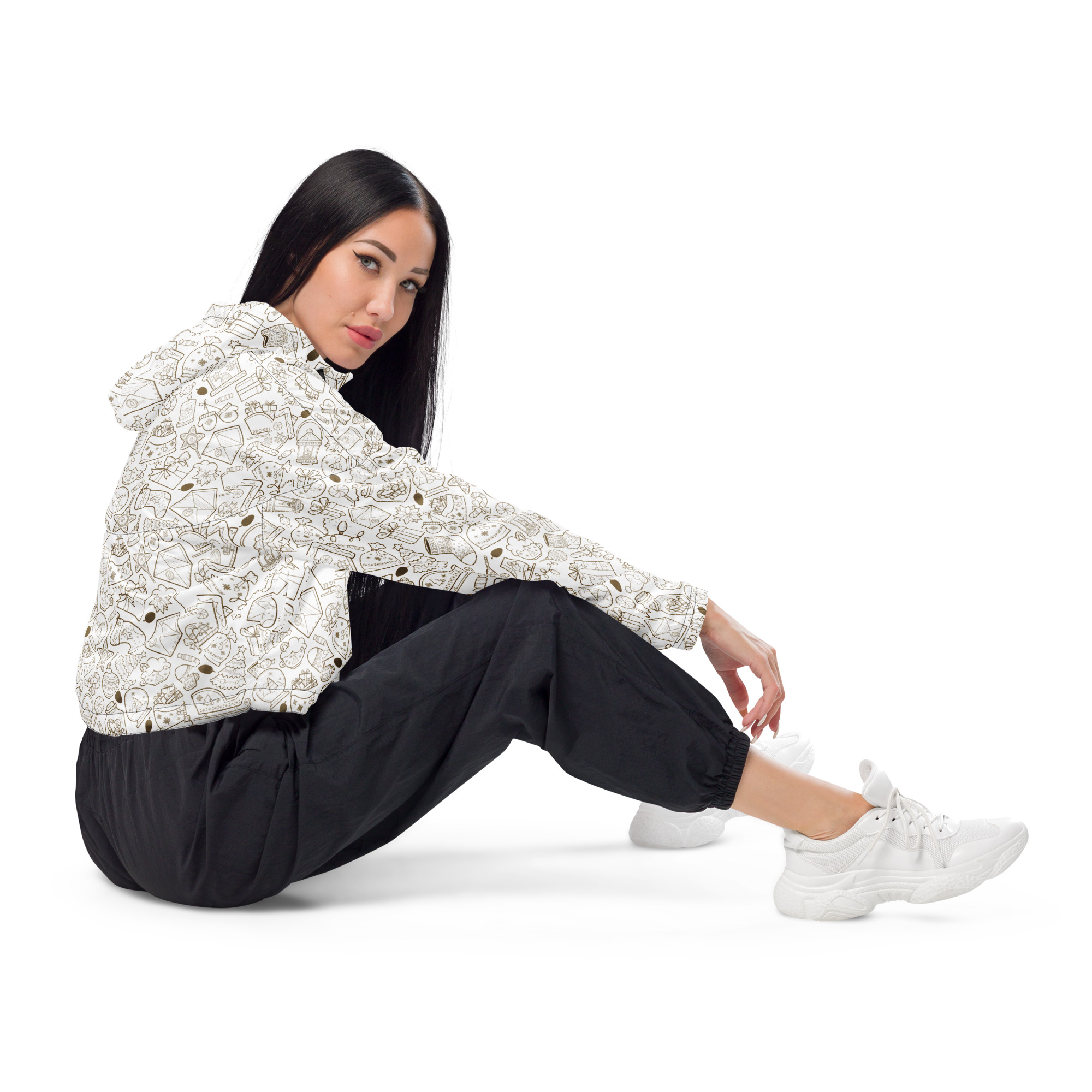 Women’s cropped windbreaker (All Over Print)