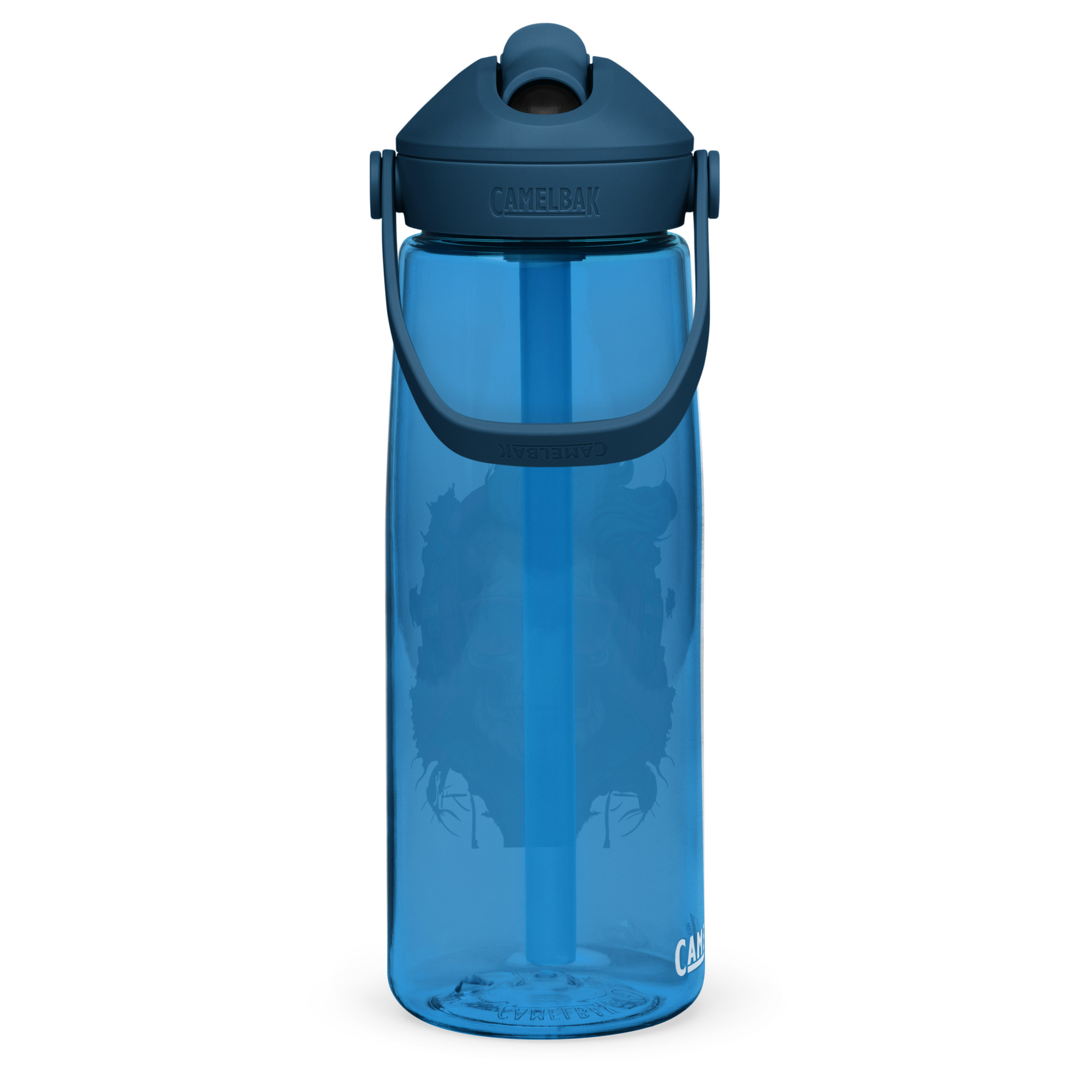 Flip straw water bottle