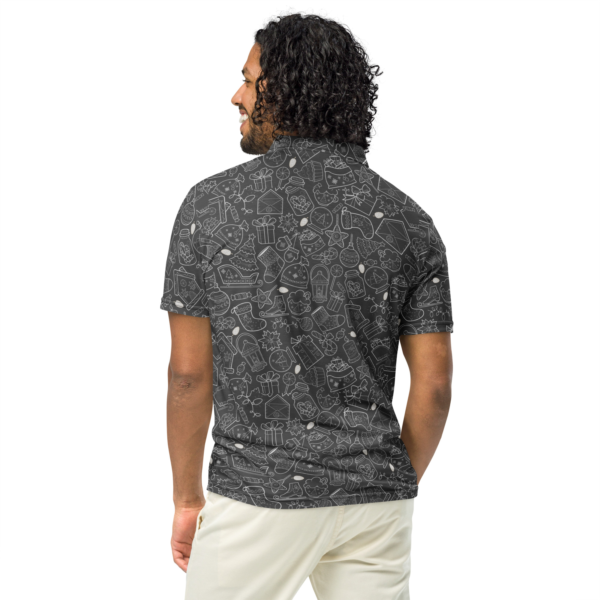 Men’s slim fit polo (All Over Print)