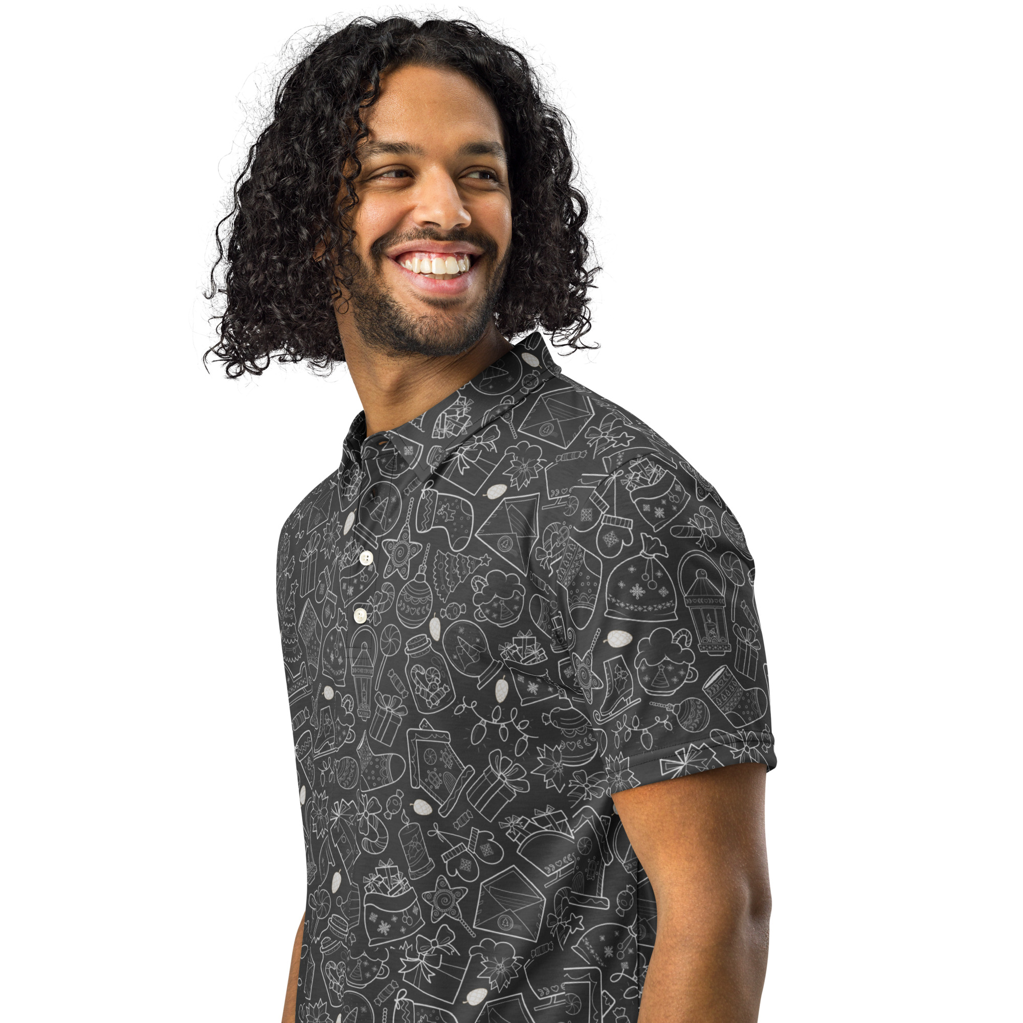 Men’s slim fit polo (All Over Print)