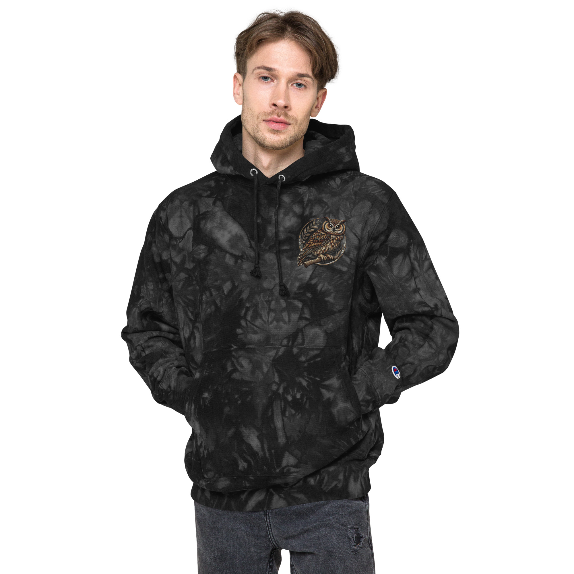 Champion tie-dye hoodie (Eagle-Embroidery)
