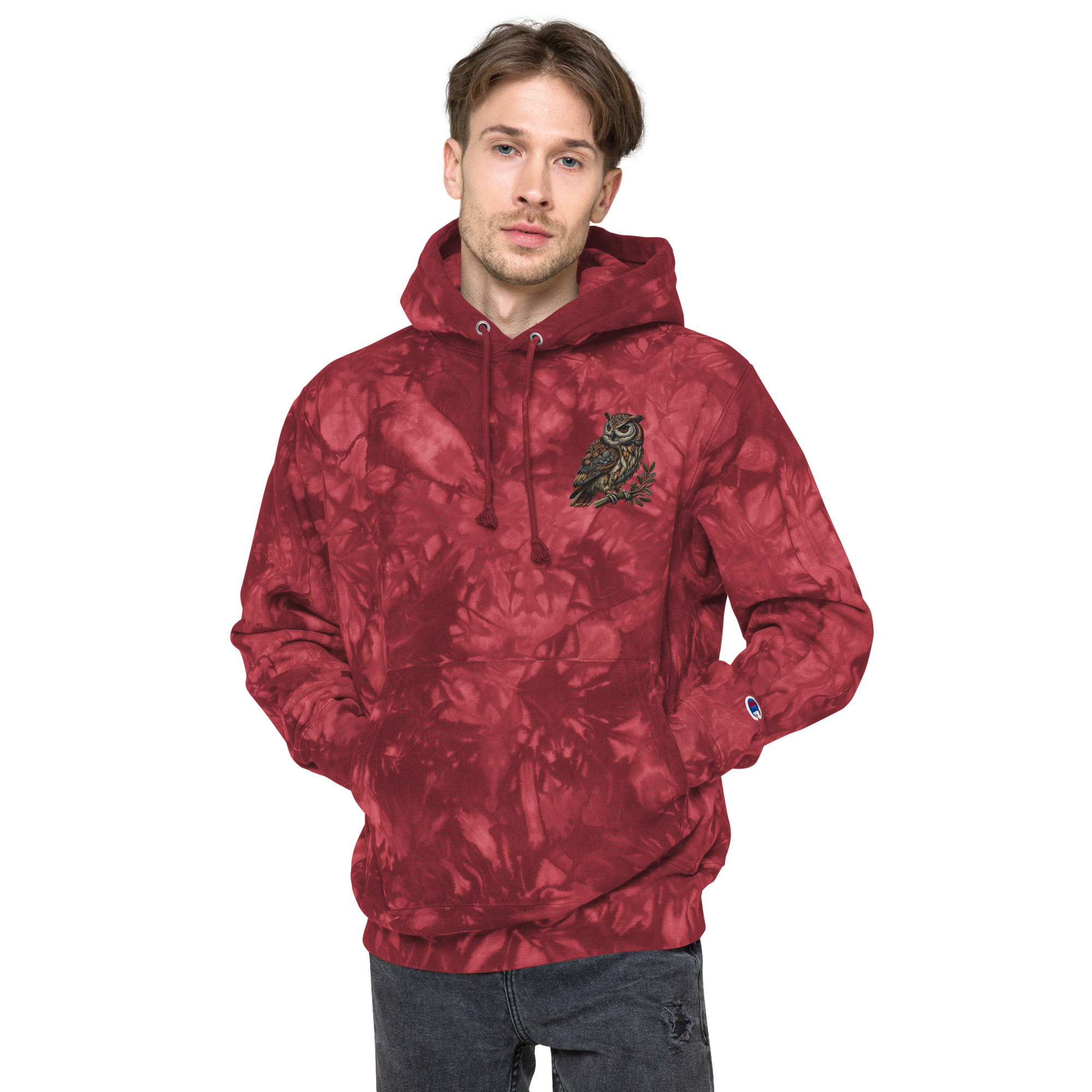 Champion tie-dye hoodie (Eagle-Embroidery)