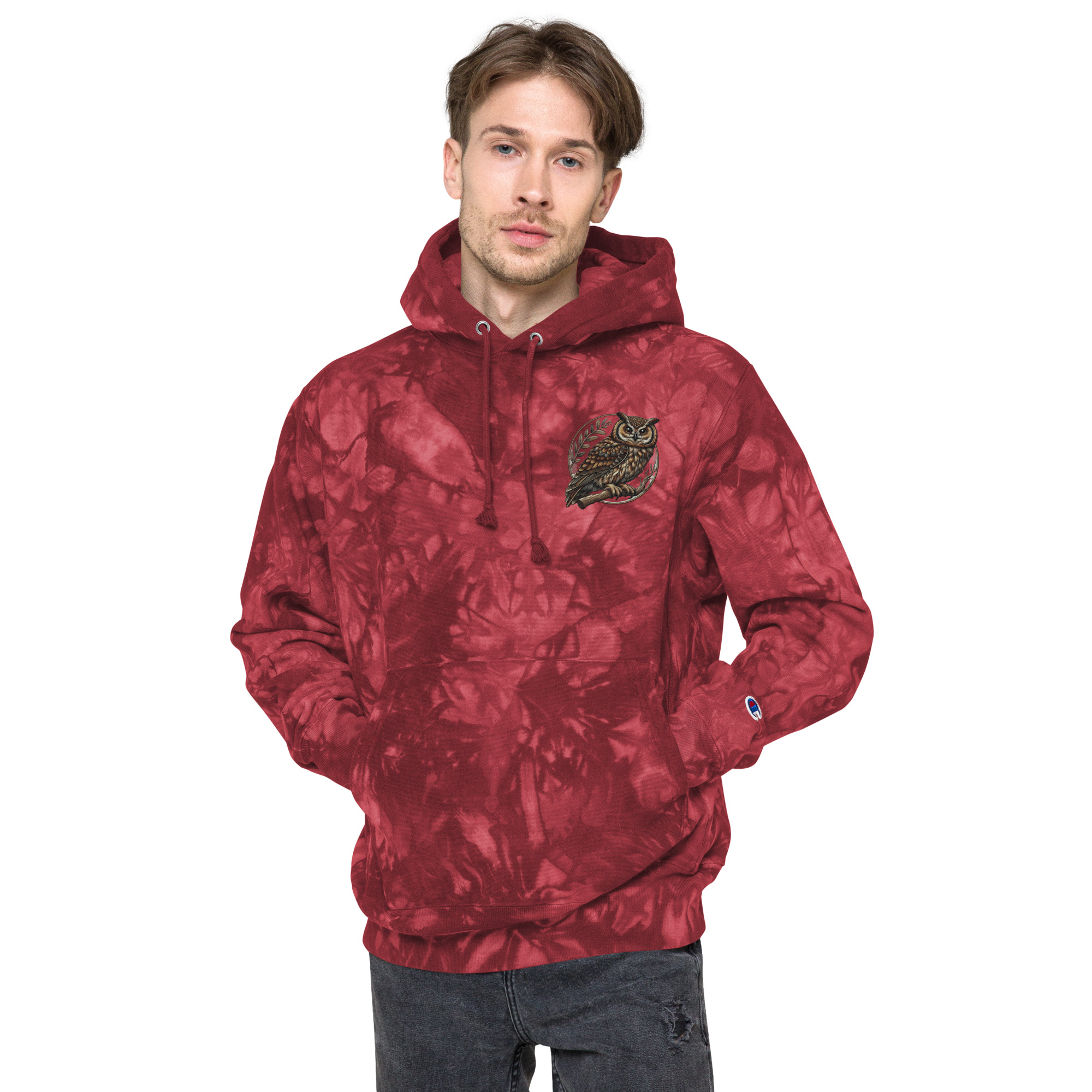 Champion tie-dye hoodie (Eagle-Embroidery)