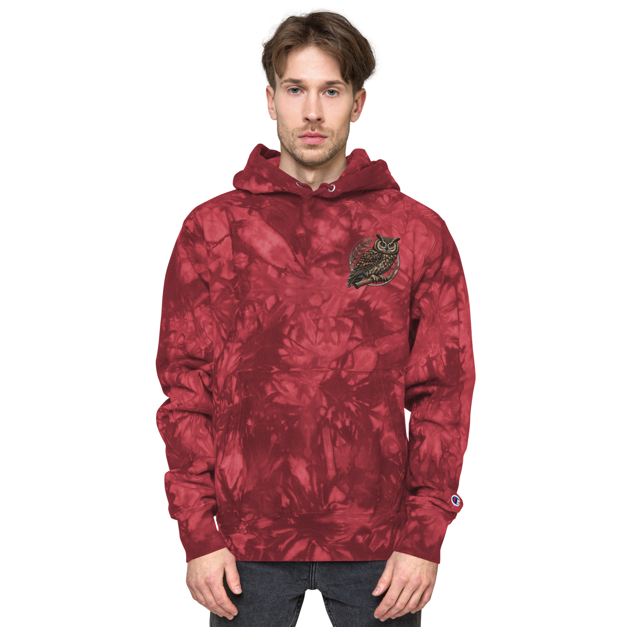 Champion tie-dye hoodie (Eagle-Embroidery)