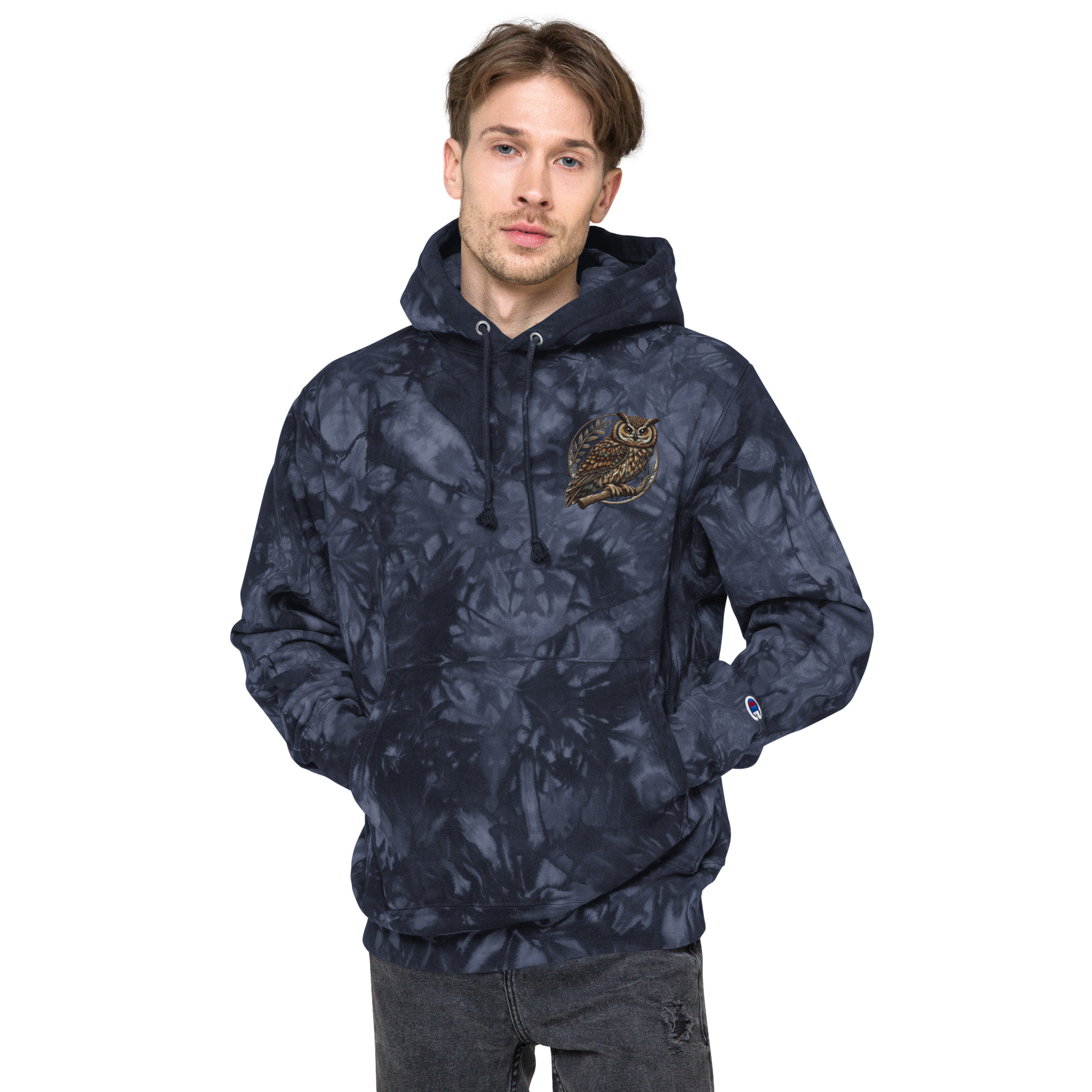 Champion tie-dye hoodie (Eagle-Embroidery)