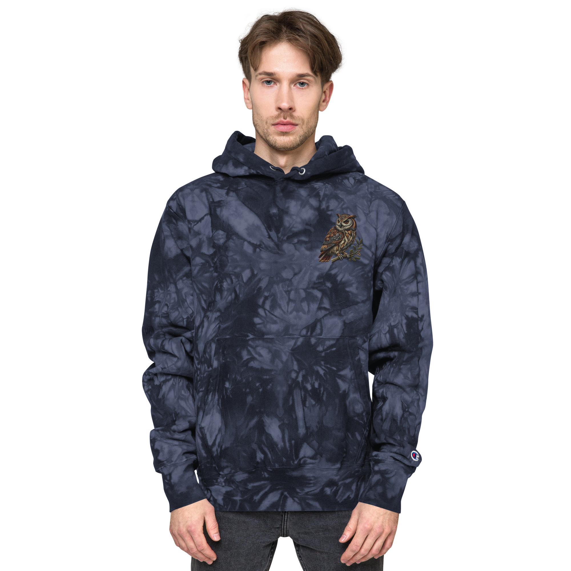 Champion tie-dye hoodie (Eagle-Embroidery)