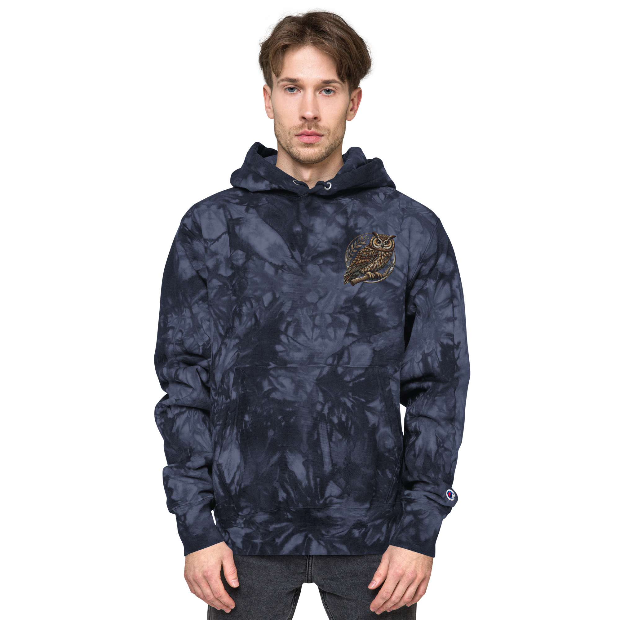 Champion tie-dye hoodie (Eagle-Embroidery)