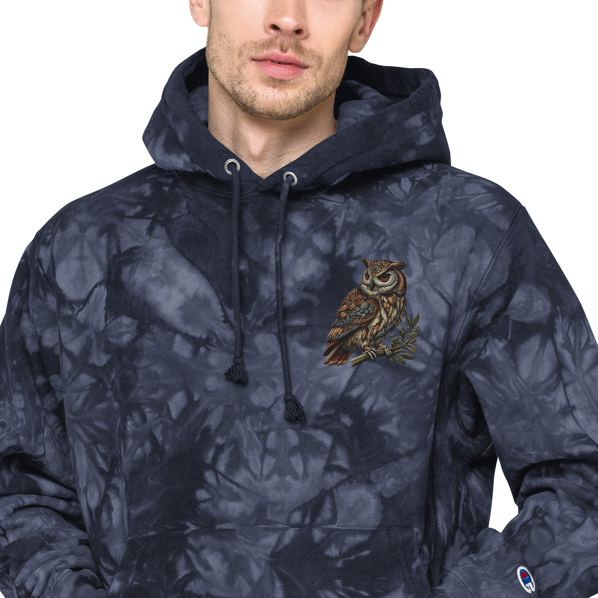 Champion tie-dye hoodie (Eagle-Embroidery)