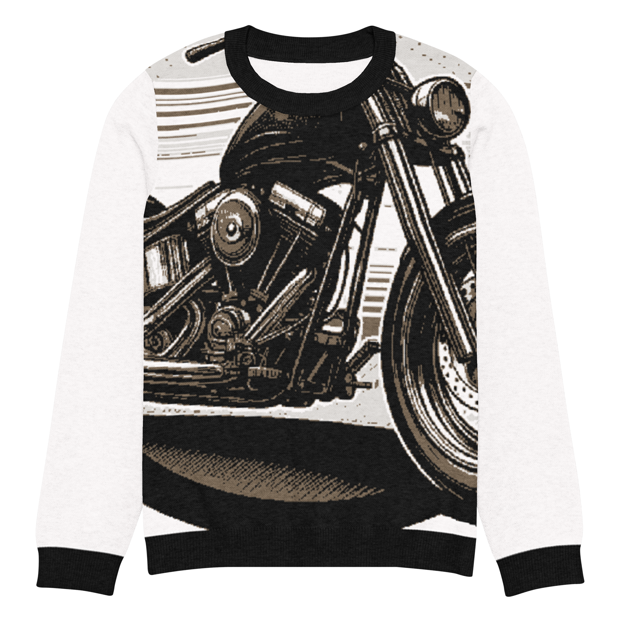 Knitted crew neck sweater