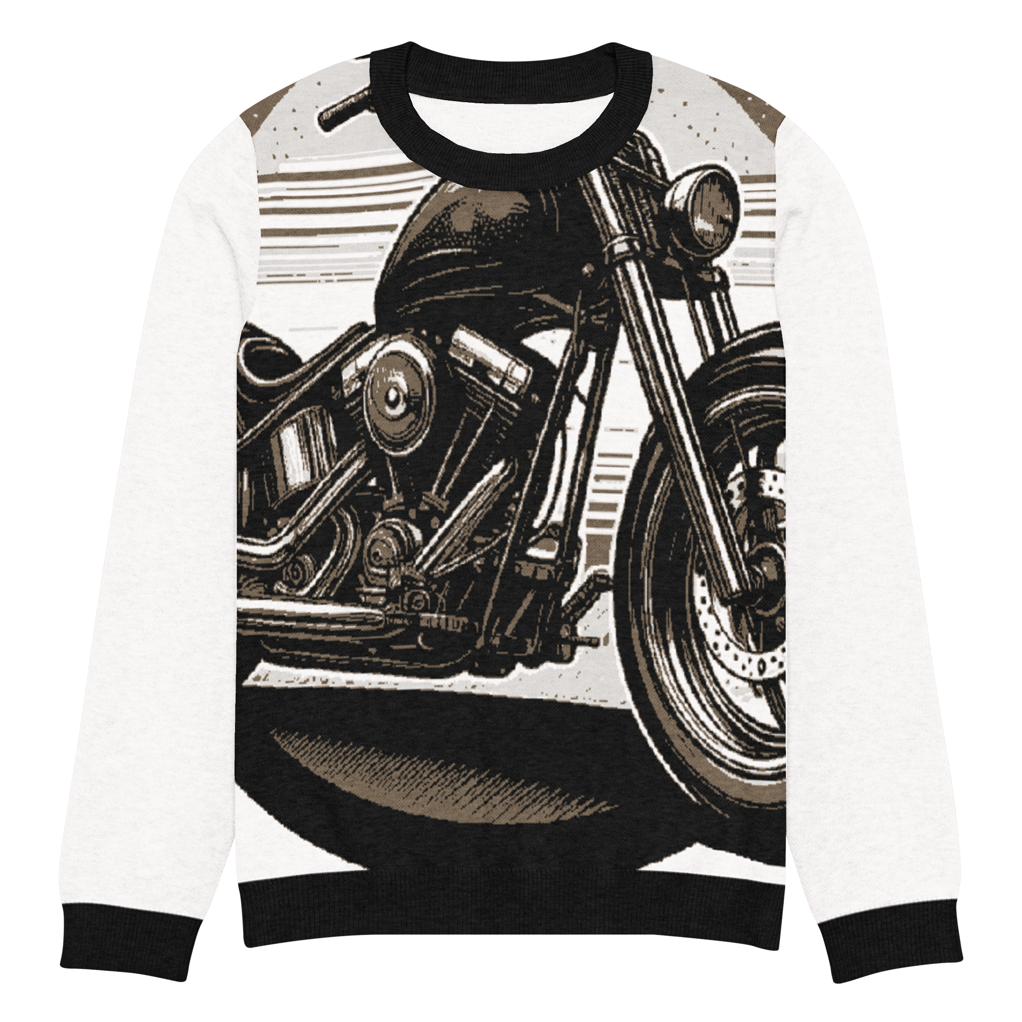 Knitted crew neck sweater
