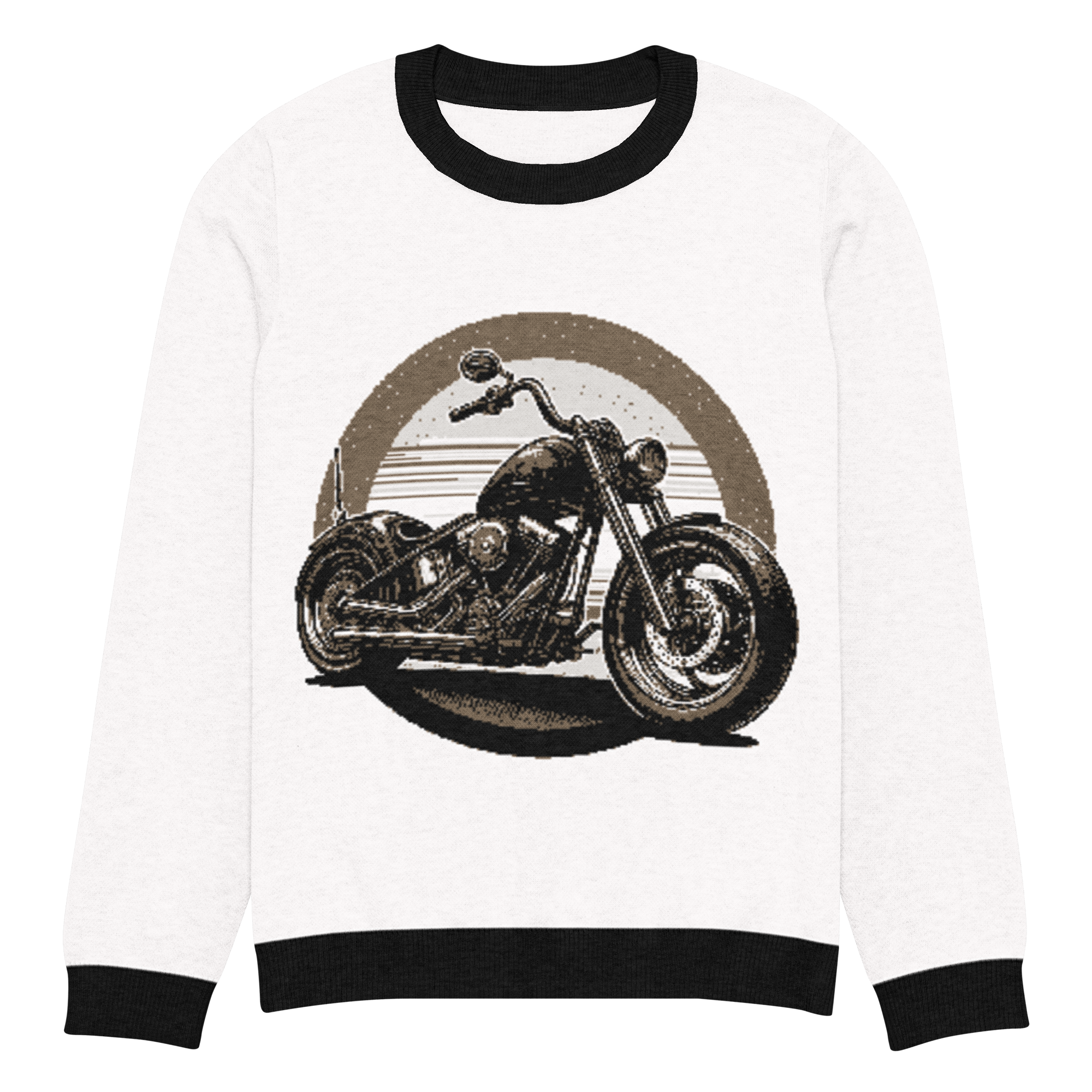 Knitted crew neck sweater