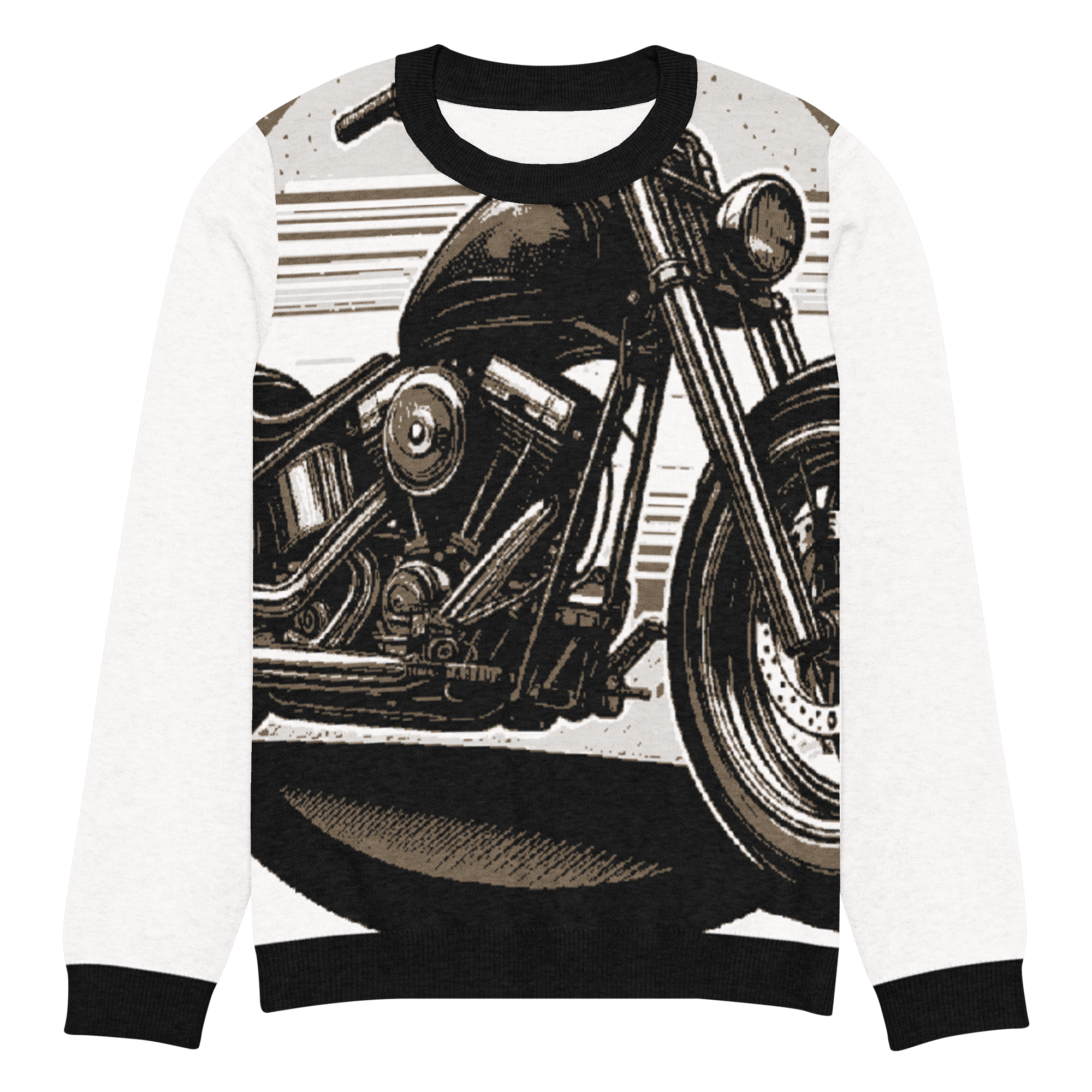 Knitted crew neck sweater