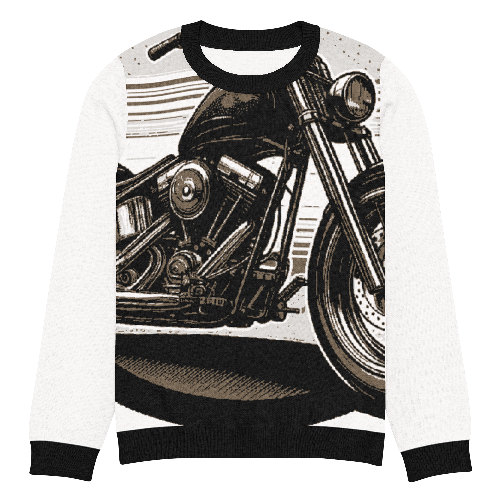 Knitted crew neck sweater