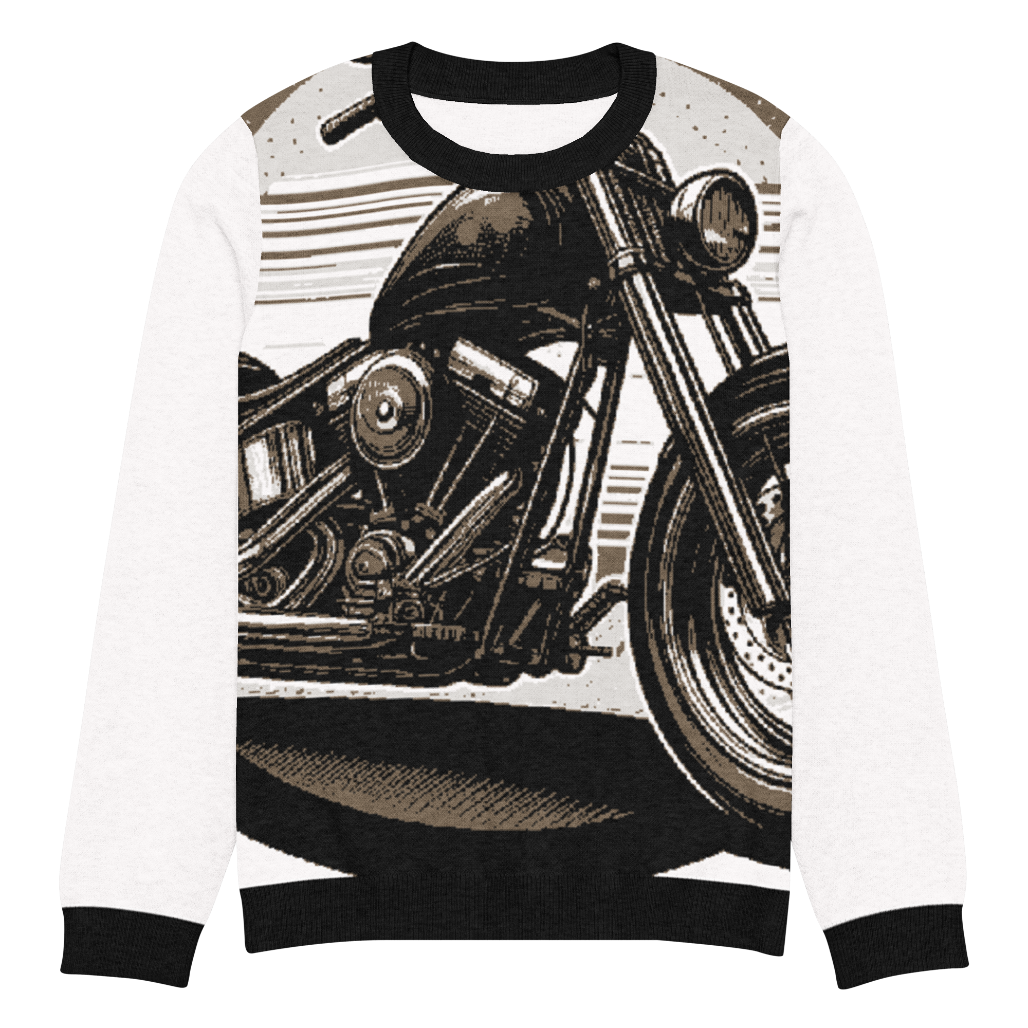 Knitted crew neck sweater