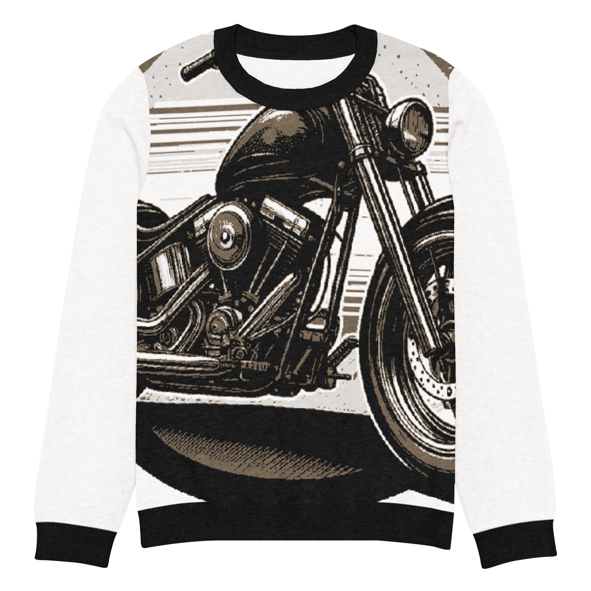 Knitted crew neck sweater