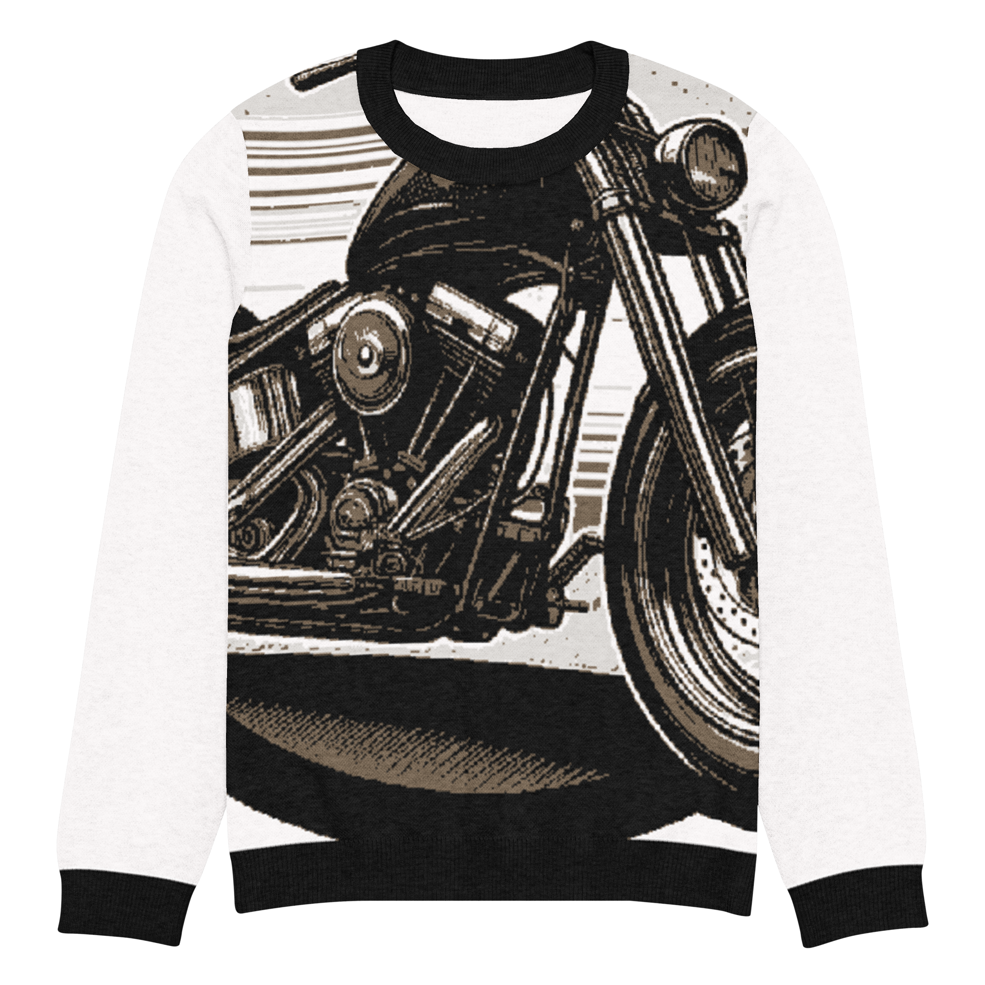 Knitted crew neck sweater